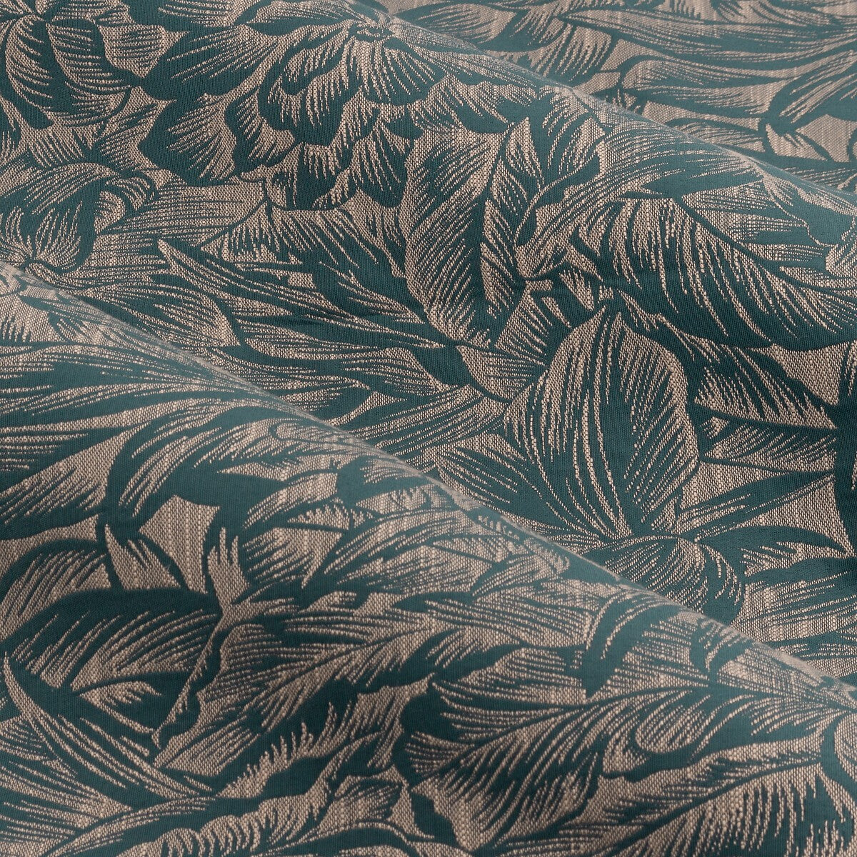 Wylder Grantley Jacquard Pencil Pleat Curtains In Wedgewood 46Wx72L inches
