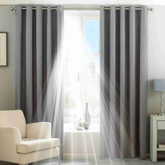 Twilight Blackout Eyelet Curtains Silver 66W x 54L Inches