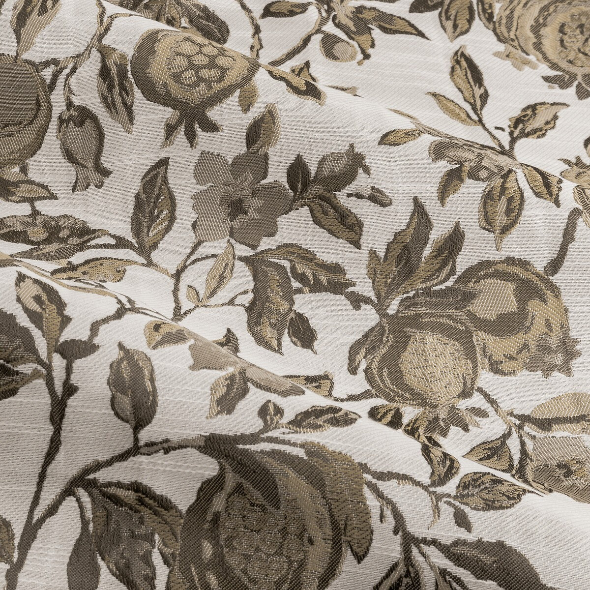 Pomegranate Floral Jacquard Pencil Pleat Curtains 46"Wx 72"L