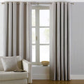 Atlantic Fully Lined Twill Woven Eyelet Curtains Natural 90W x 54L inches