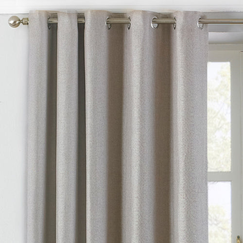 Atlantic Fully Lined Twill Woven Eyelet Curtains Natural 66Wx72L inches