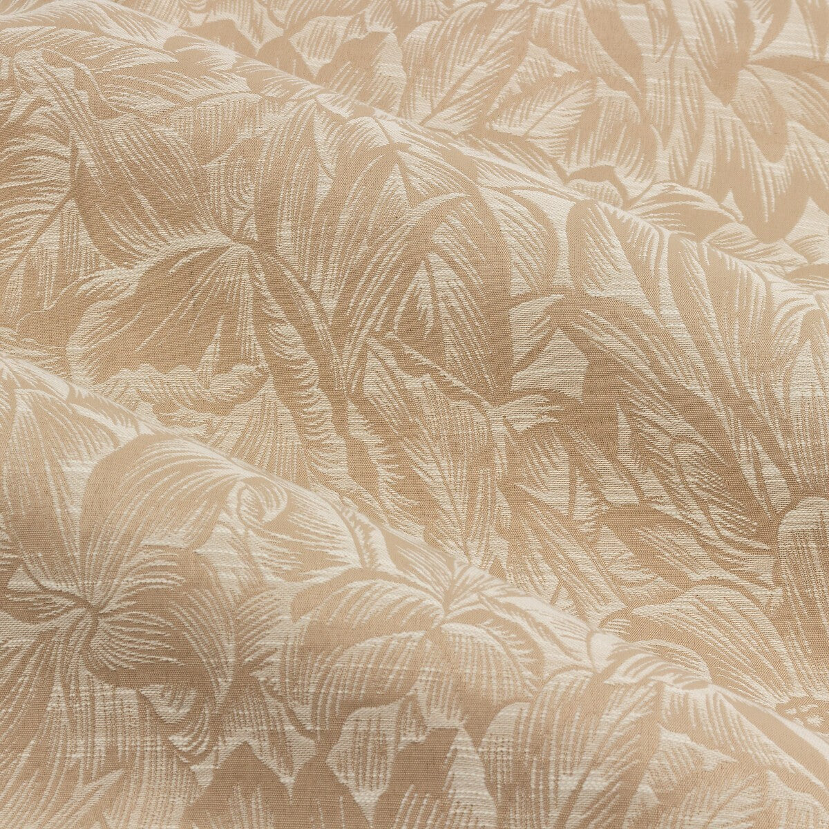 Grantley Jacquard Pencil Pleat Curtains Natural 66Wx 90L inches