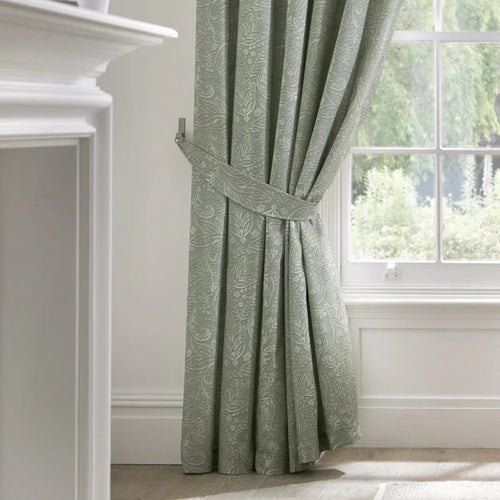 Aveline Pencil Pleat Curtains in Green W 66 x L 72 inches