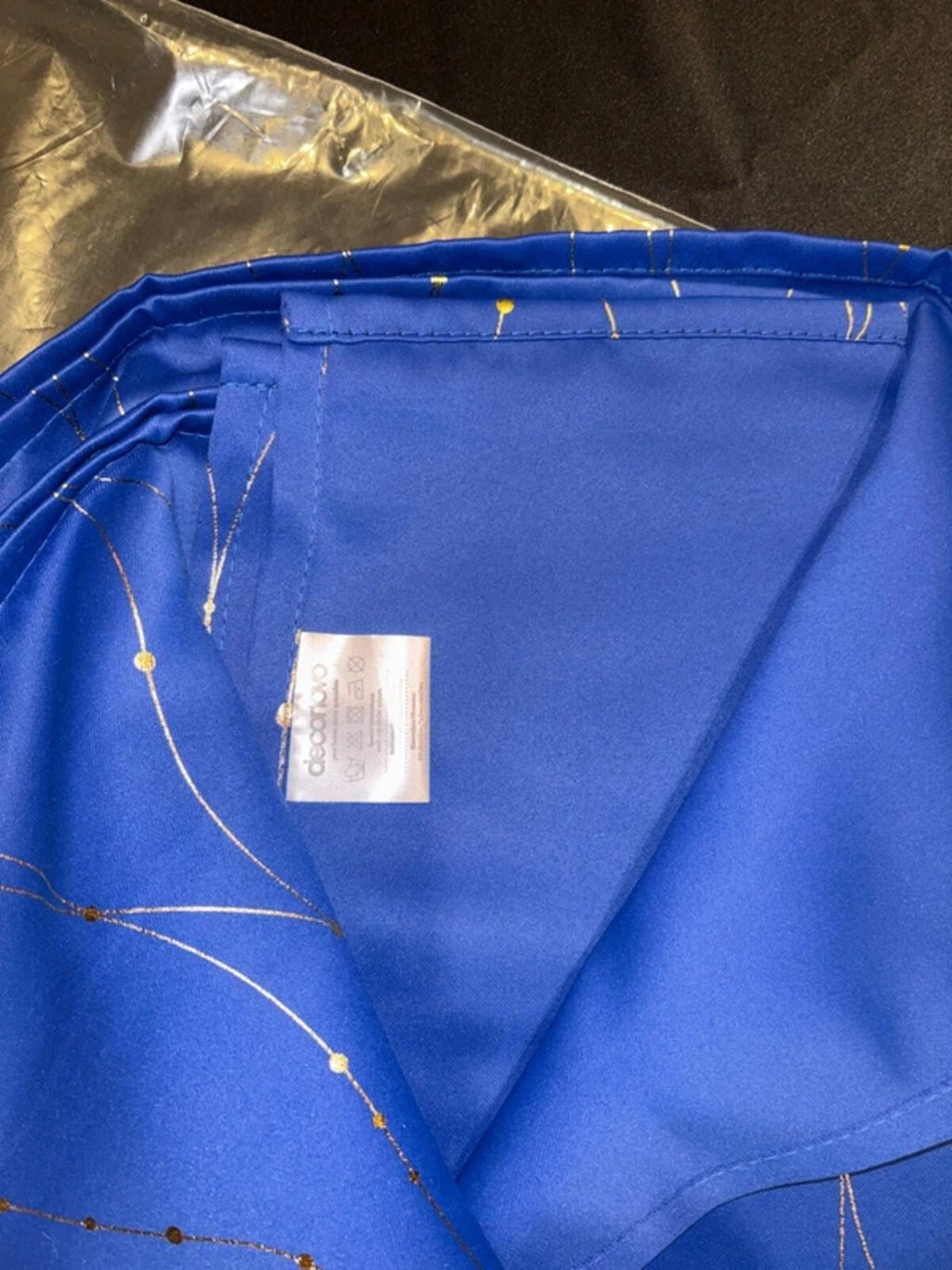 Pair of Royal blue with Gold foil detail each panel 55W x70 L