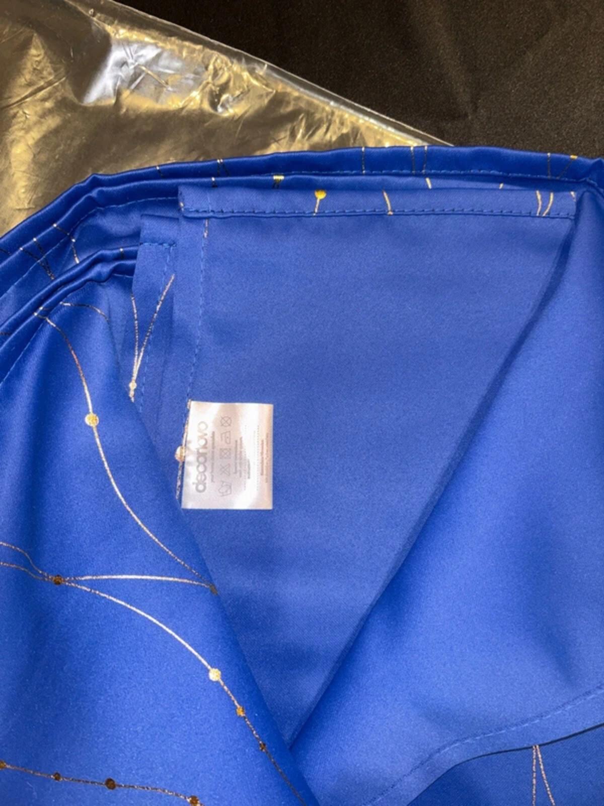 Pair of Royal blue with Gold foil detail each panel 55W x70 L