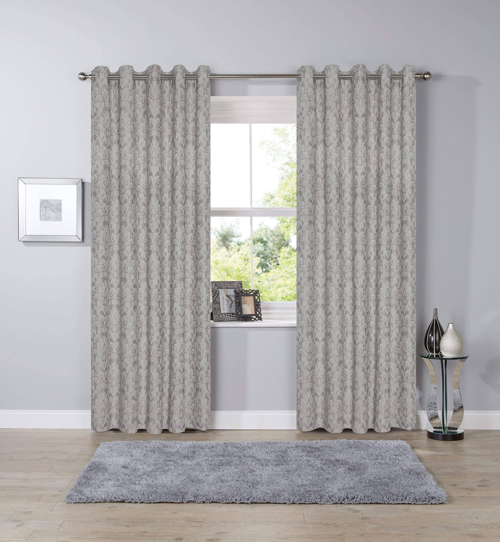 OLIVIA ROCCO Savoy Woven Jacquard Curtains: DUCKEGG / 66” x 90”