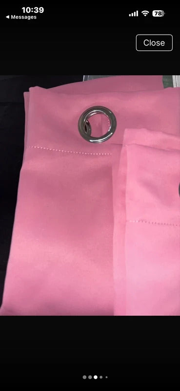 Pink Blackout curtains 46Wx54L x 2 panels