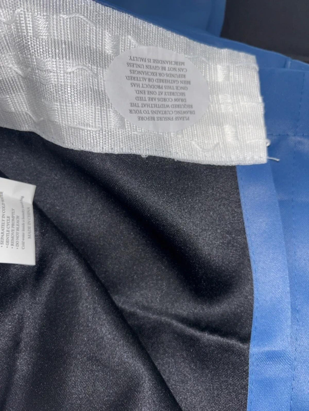 Periwinkle Blue Pencil Pleat 90x90 Blackout Curtains 2 panels  rrp£70