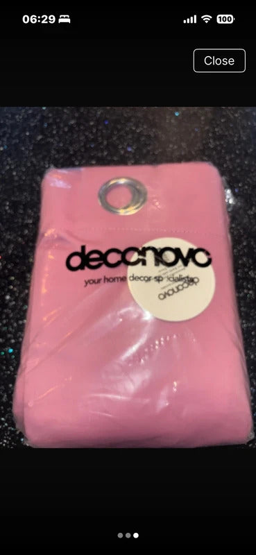Deconovo Pink blackout curtains 66Wx72L inches x 2 panels