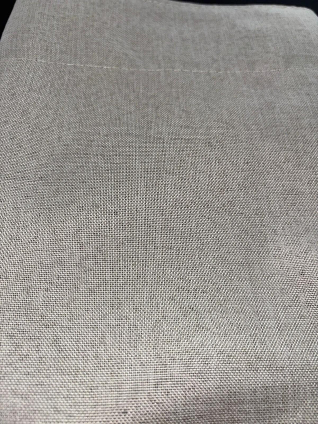 Cream Faux linen Pencil Pleat Curtains 52Wx63L