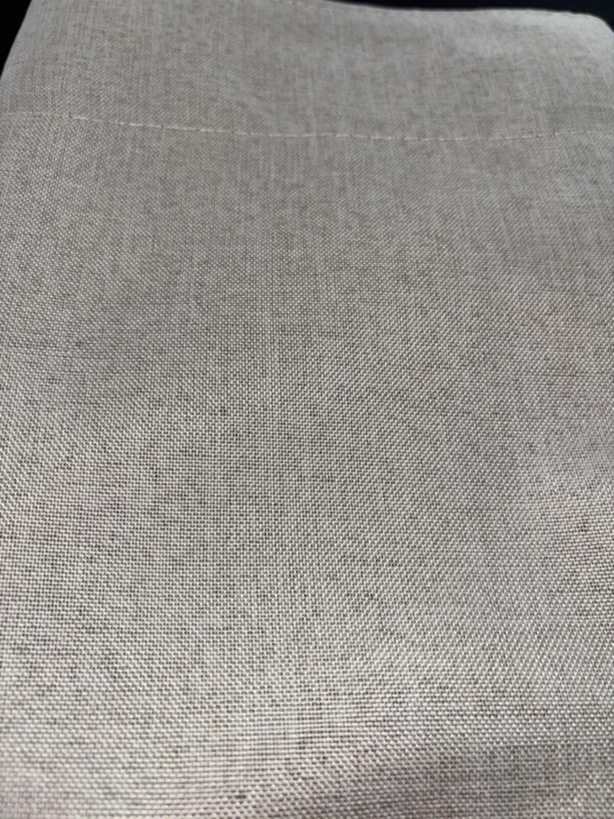 Cream Faux linen Pencil Pleat Curtains 52Wx63L