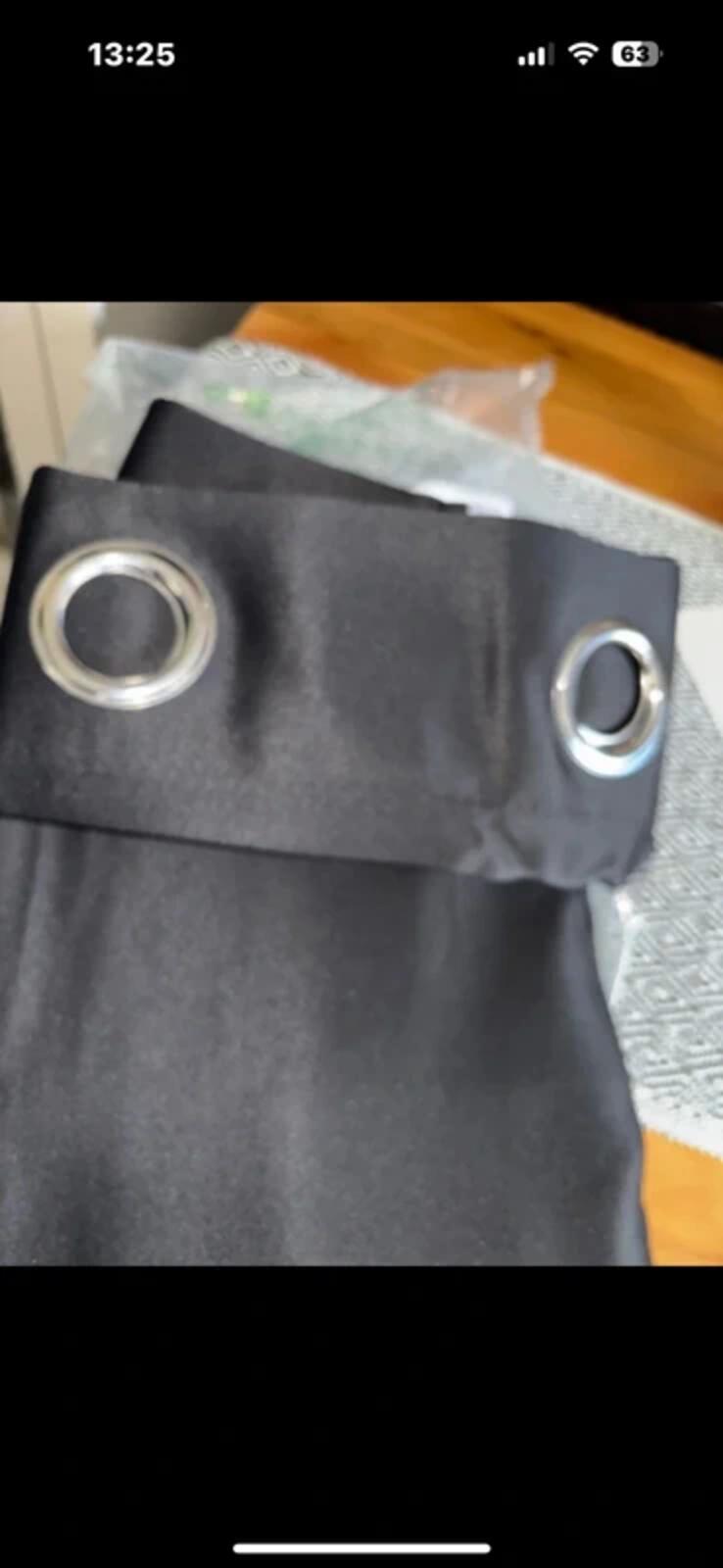 Pair of blackout eyelet curtains 46w x 54l