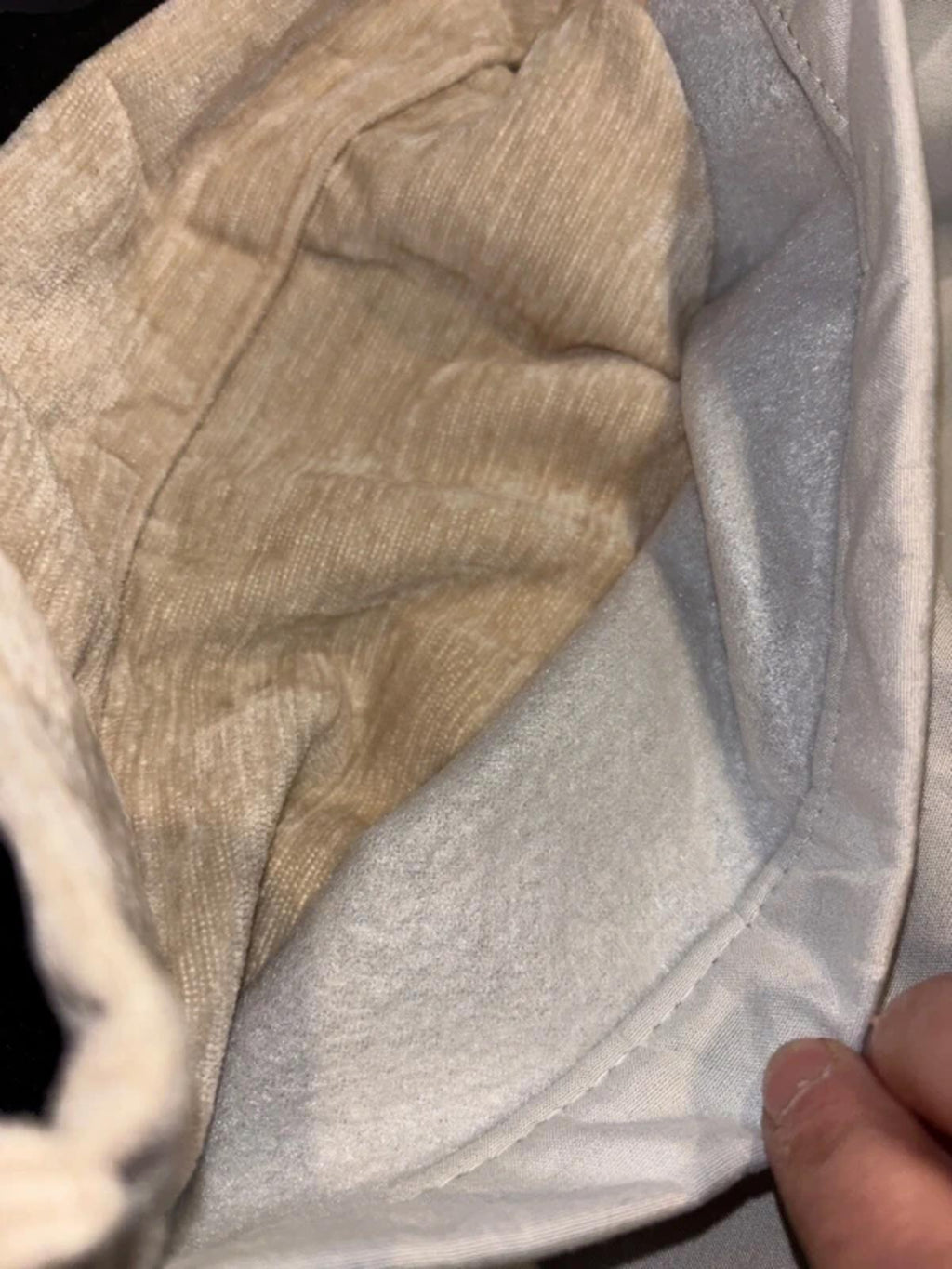 Cream Chenille Fully lined Curtains 46Wx54L 2 panels