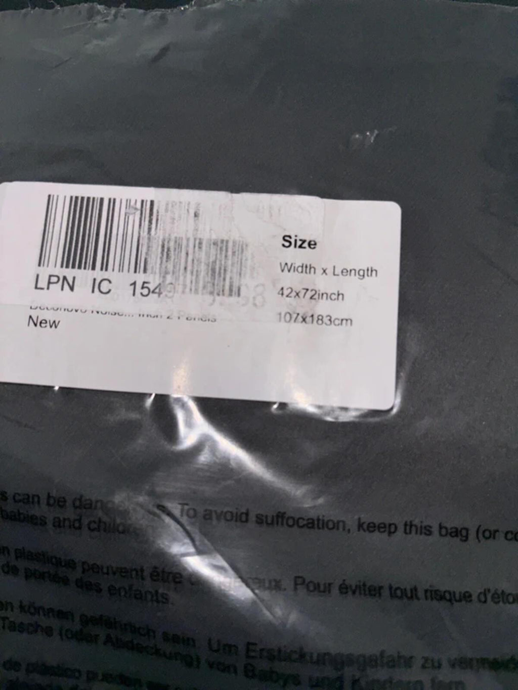 Pair of Blackout Thermal Curtains in Dark grey 42Wx72L inches [COPY]