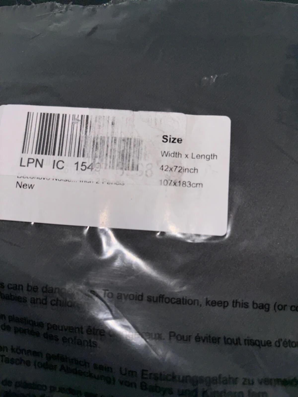 Pair of Blackout Thermal Curtains in Dark grey 42Wx72L inches [COPY]