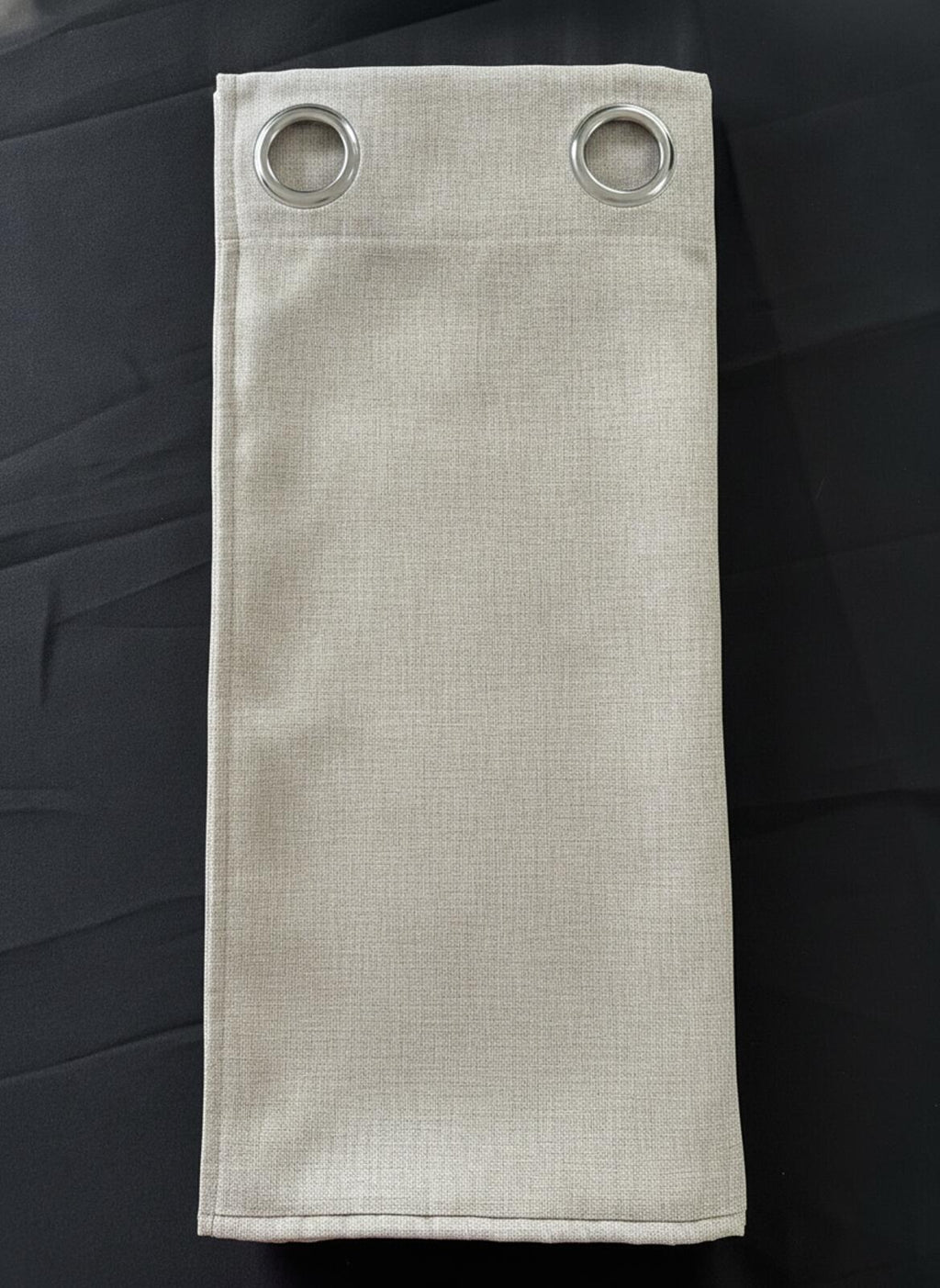 Faux Linen full blackout Curtains Pale Khaki 55W x 96L Inch x 2 panels