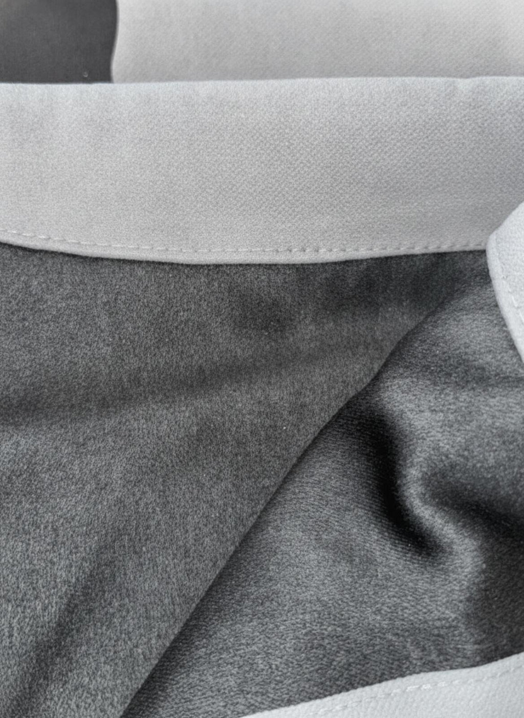 Textured Herringbone Curtains in Grey 52Wx72L