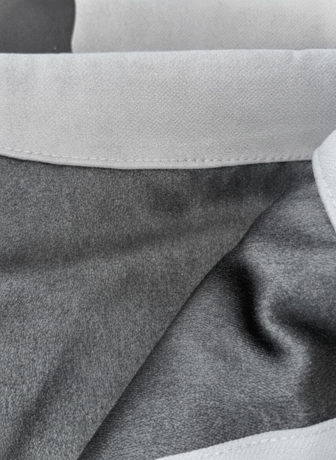 Textured Herringbone Curtains in Grey 52Wx72L