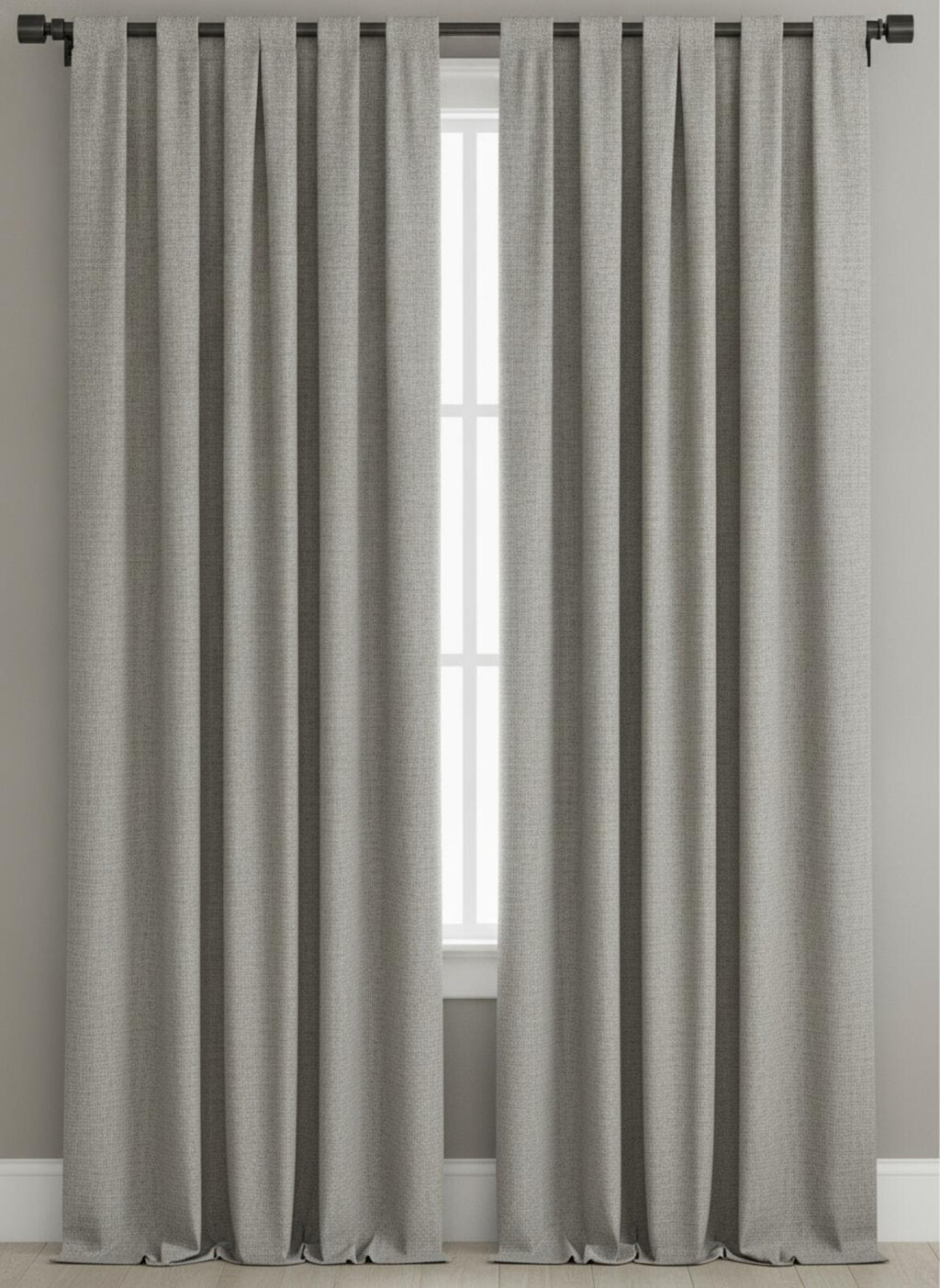 Premium Linen look Curtains 2 Panel Set, Rod Pocket, 55W x 68 L Each Panel