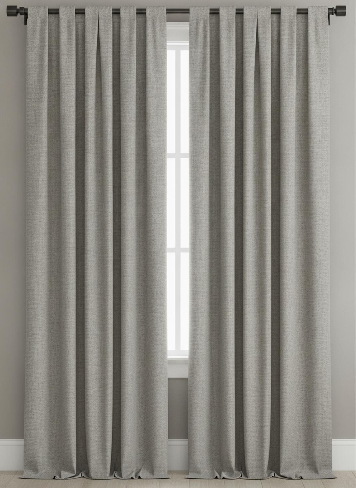 Premium Linen look Curtains 2 Panel Set, Rod Pocket, 55W x 68 L Each Panel
