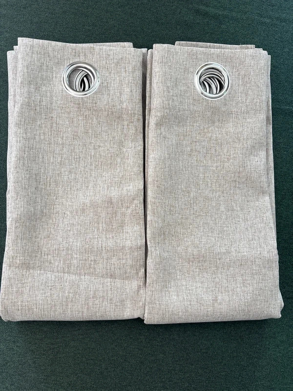 Faux linen 💯 Blackout Curtains W55 x L69 Inch Two Panels