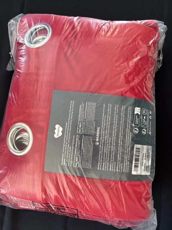 Luxurious Red Velvet Curtains 90Wx90L x 2 inches rrp£72