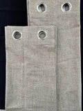 💯 Blackout Linen look Curtains 46Wx54L  Inch Linen, 1 Pair