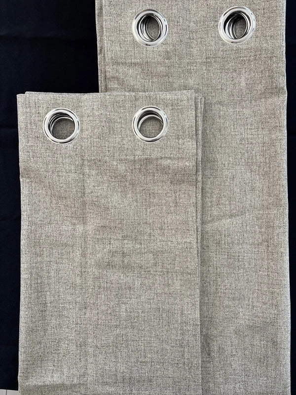 💯 Blackout Linen look Curtains 46Wx54L  Inch Linen, 1 Pair