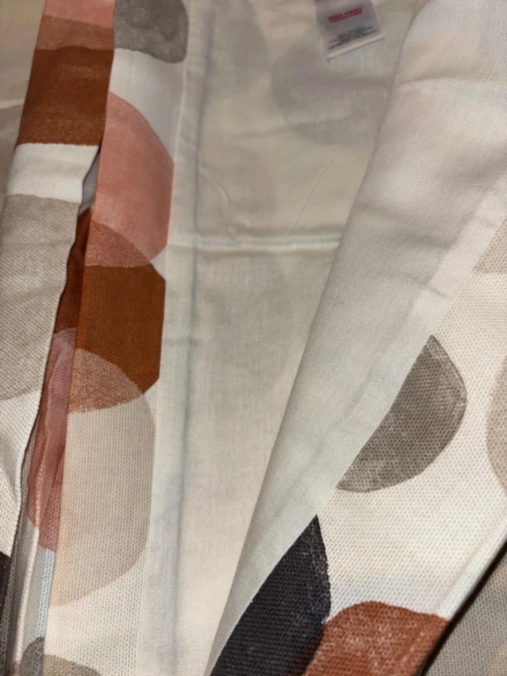 💯 Cotton Fully lined Curtains Pebble Pattern 66Wx72L 2 panels