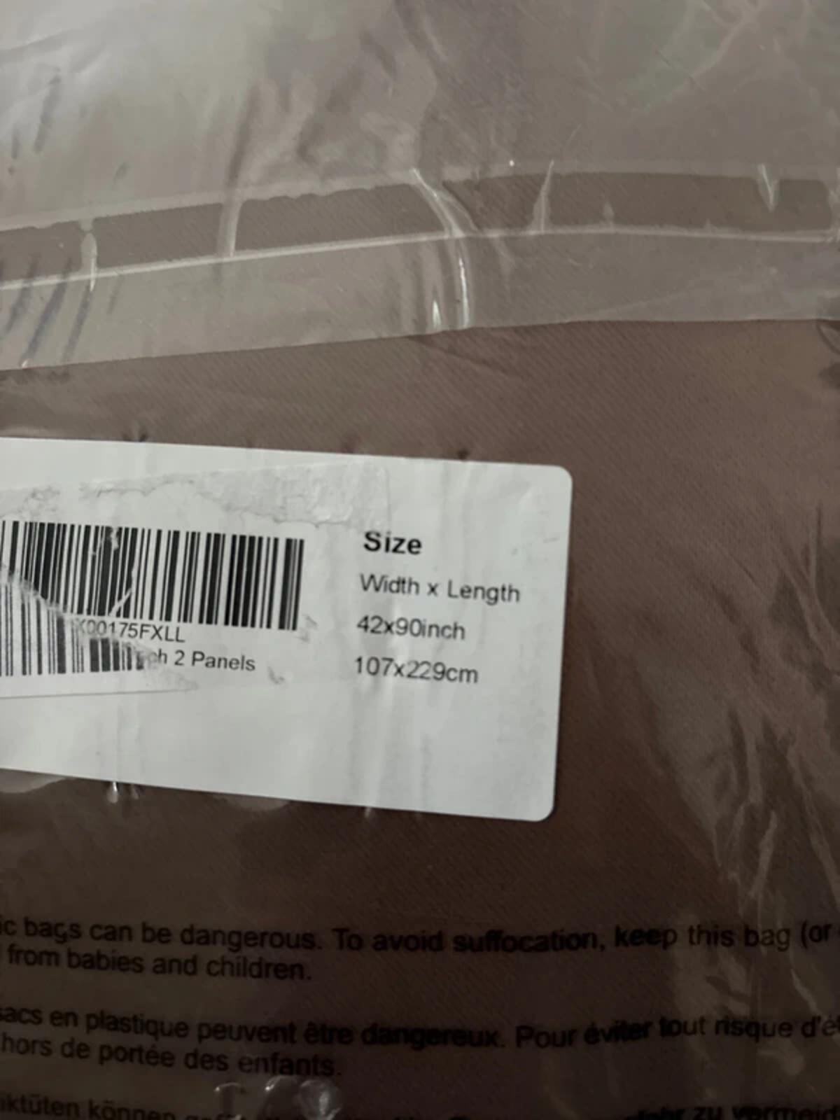 Pair of super soft thermal Blackout Curtain’s in Chocolate 42Wx90L [COPY]