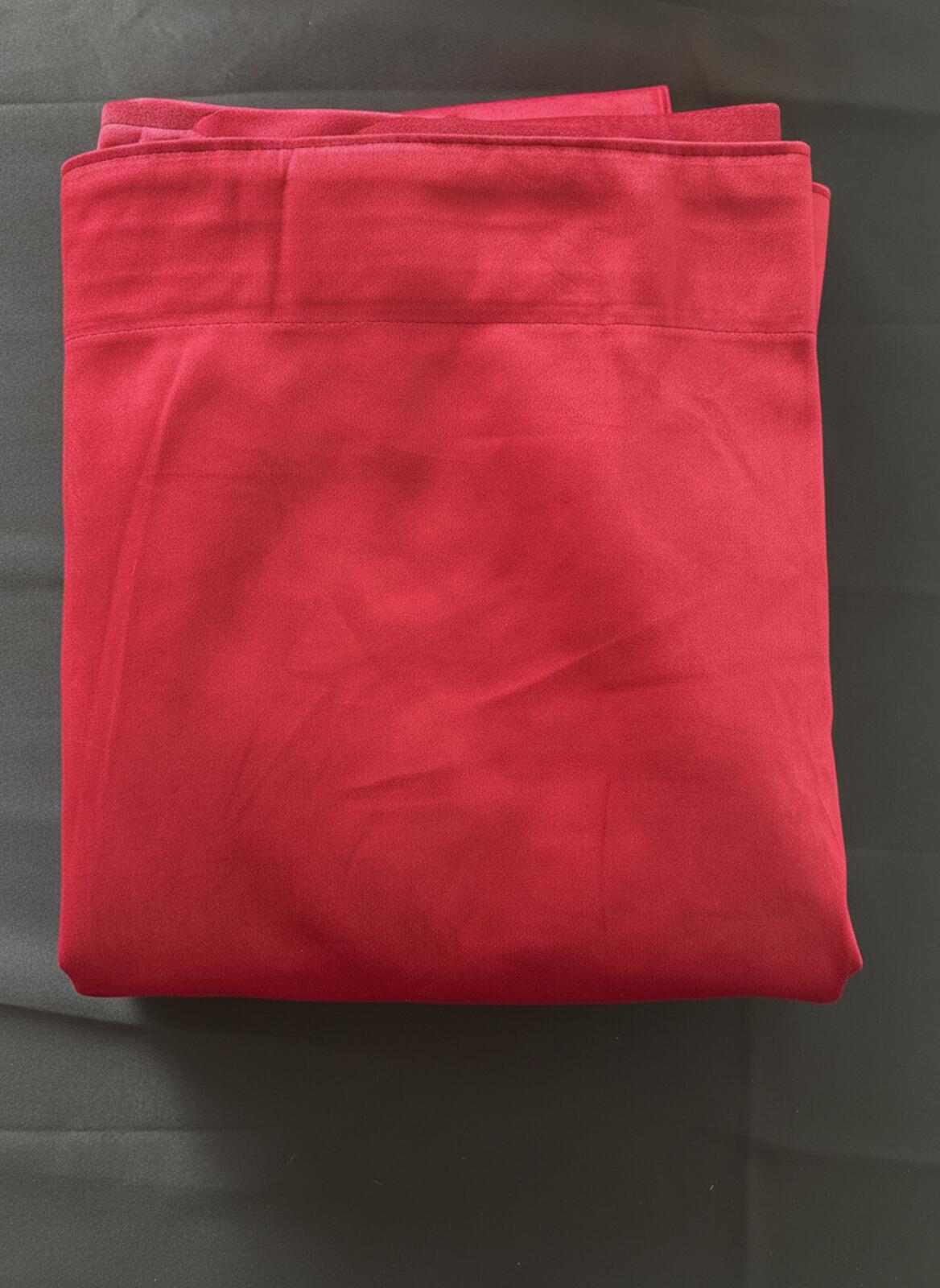 Luxury Red Velvet Pencil Pleat Curtains 52Wx84L inches