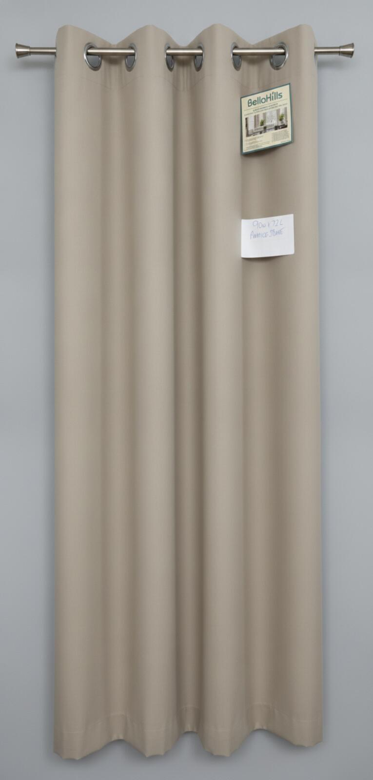 Extra Wide Full Blackout Curtains in Pumice Stone 90Wx72L inches