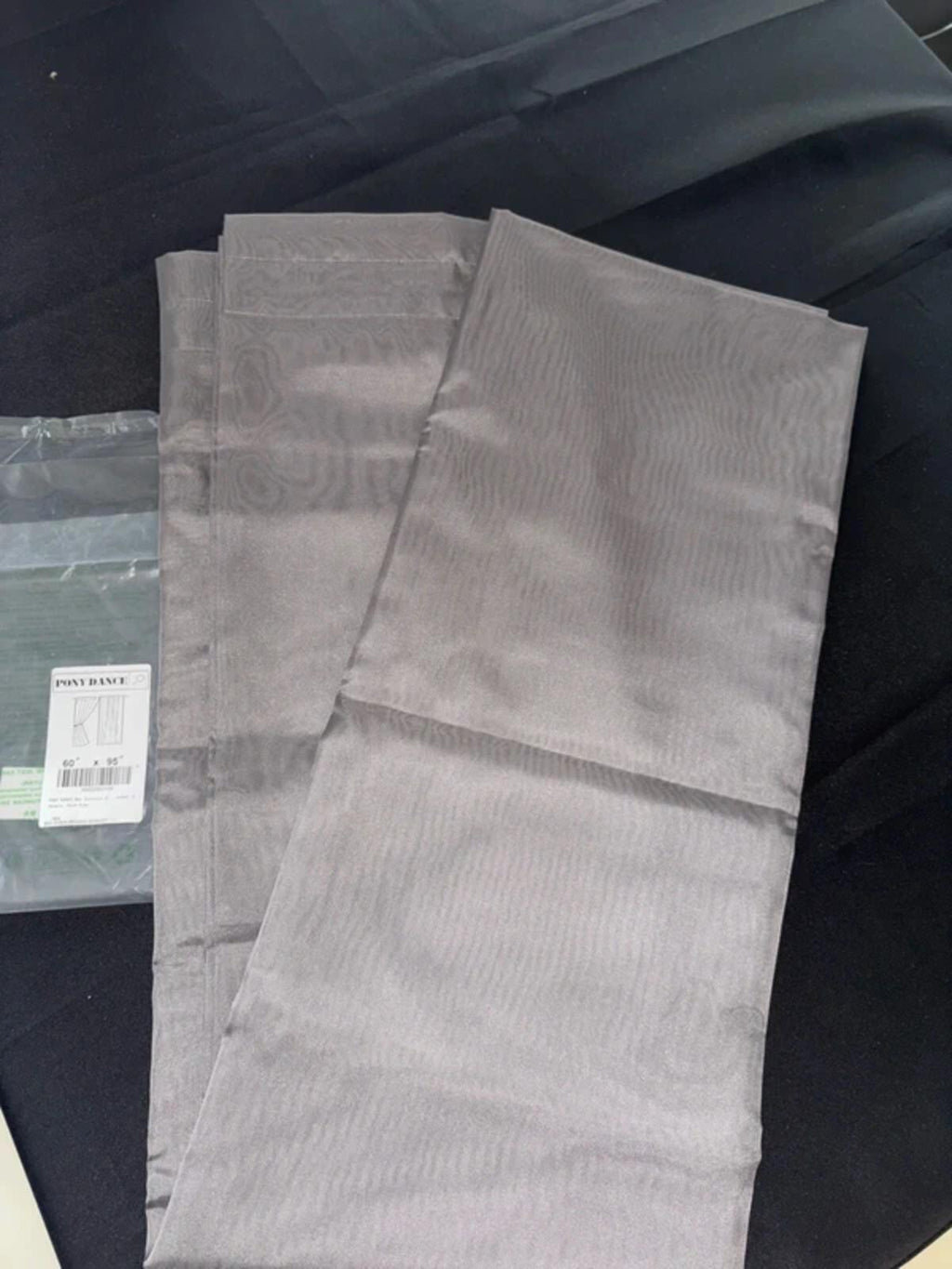2 panels of Dark Grey Voile both 60Wx95L