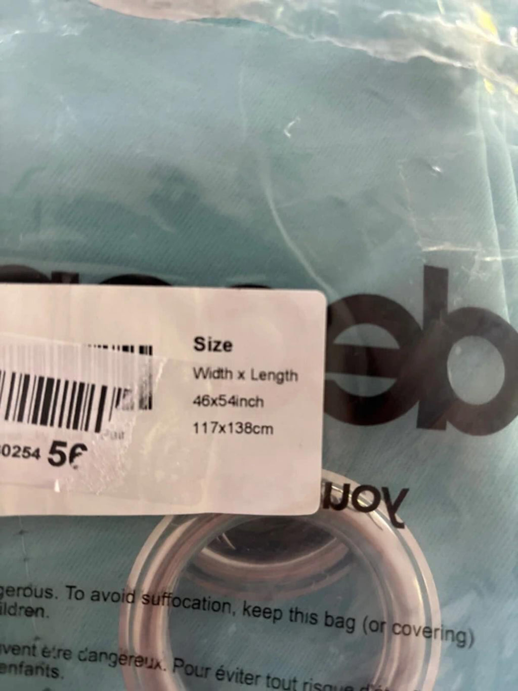 Deconovo Blackout Thermal Insulated Eyelet Curtains Blackout  46W x 54L Inch Sky Blue 1 Pair