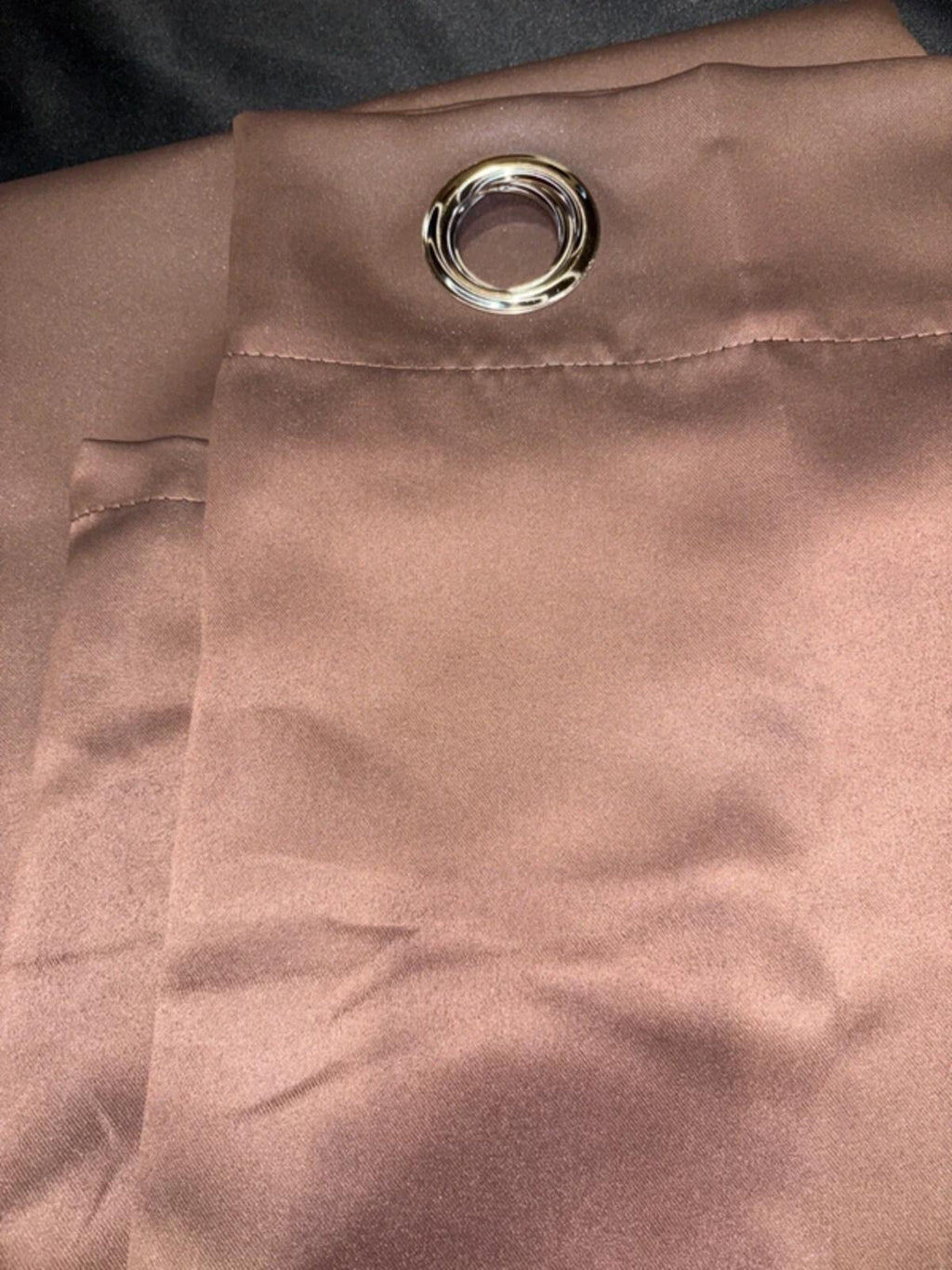 One large curtain panel in Chocolate 55Wx96Lb