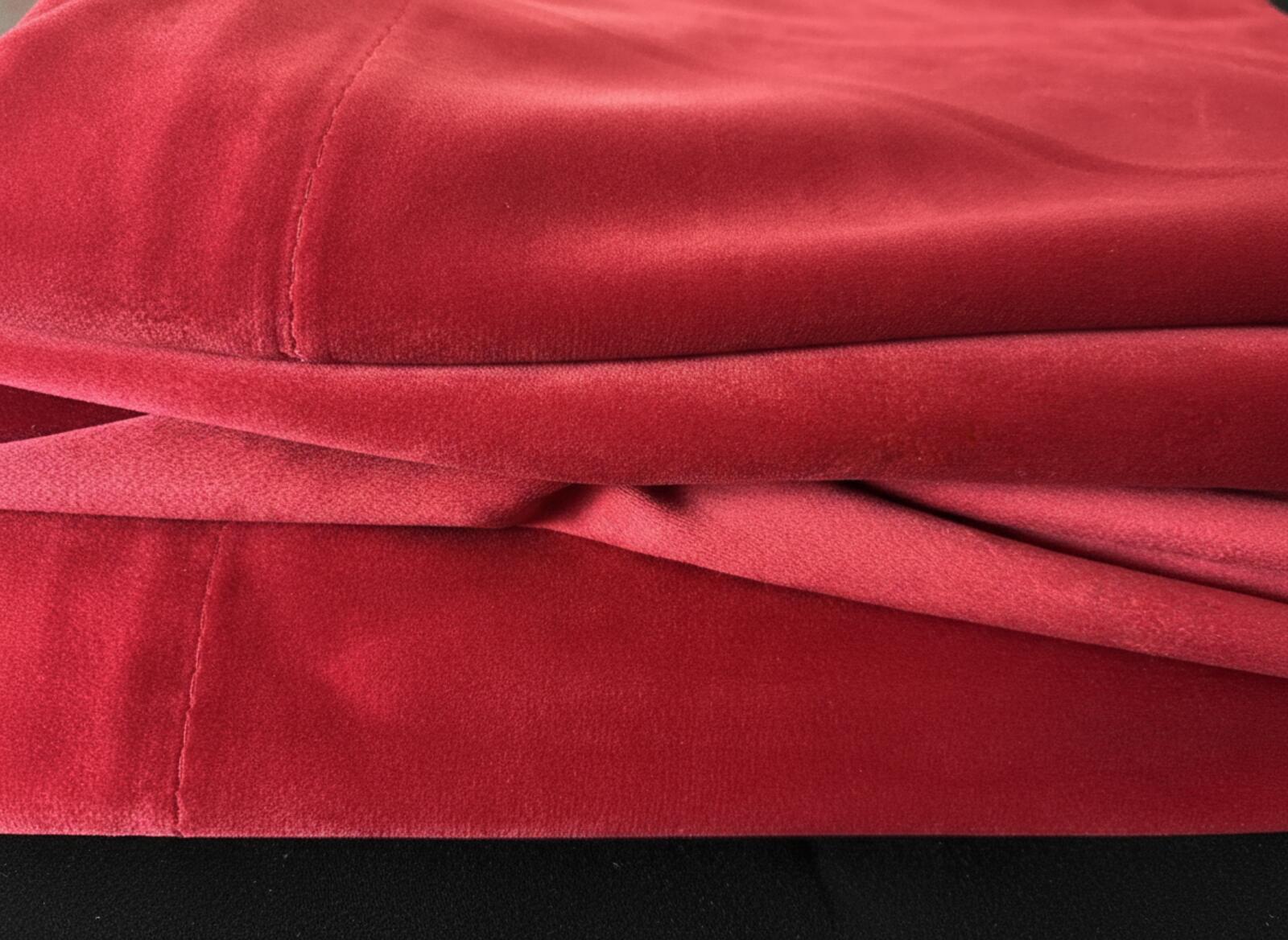 Luxury Red Velvet Pencil Pleat Curtains 52Wx84L inches