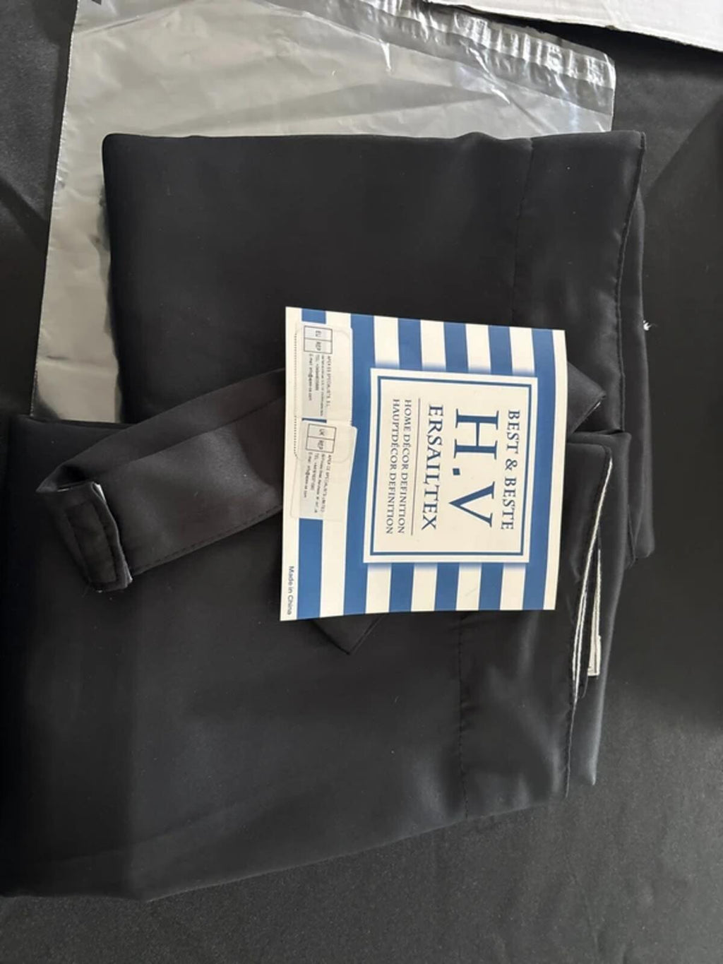 H.Versailtex Black Blackout Thermal Curtains Pencil pleat 2 Pieces, 46" Width x 72" Drop