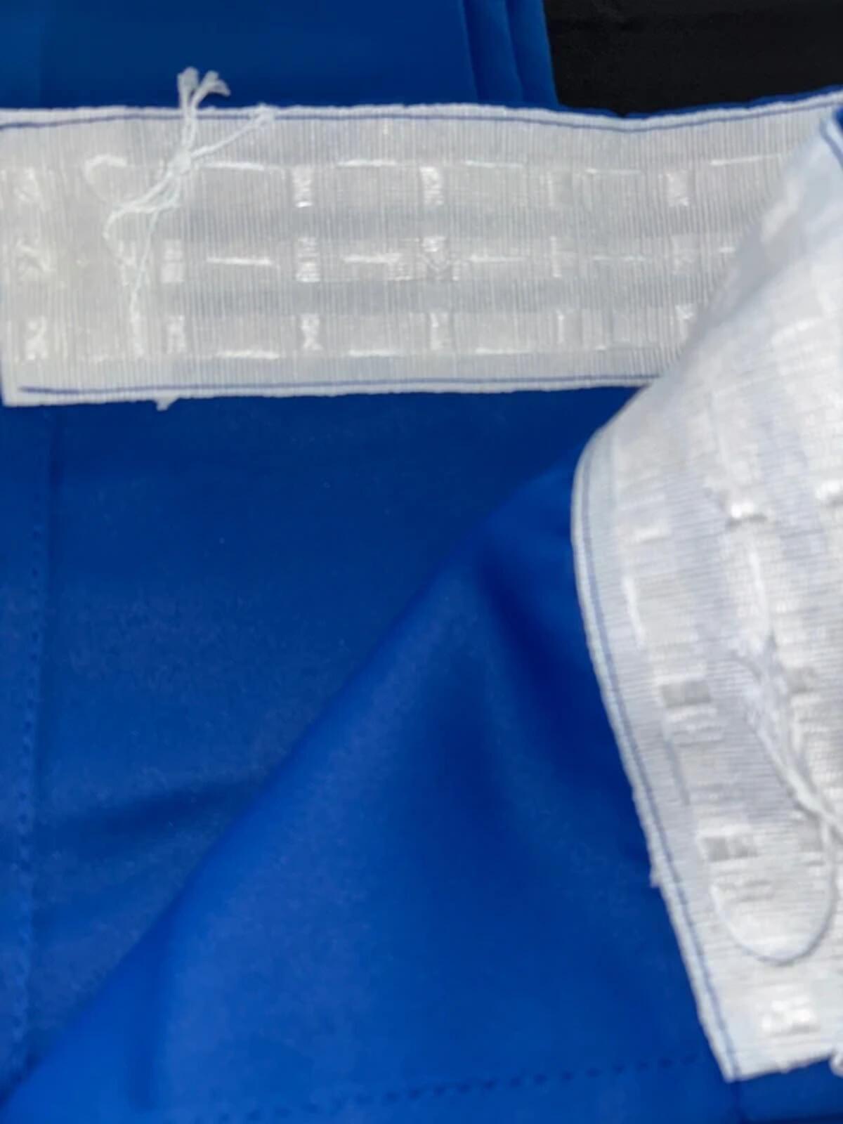 Deconovo Super Soft Thermal Insulated  Pencil Pleat Curtains 46W x 90D Royal Blue Two Panels