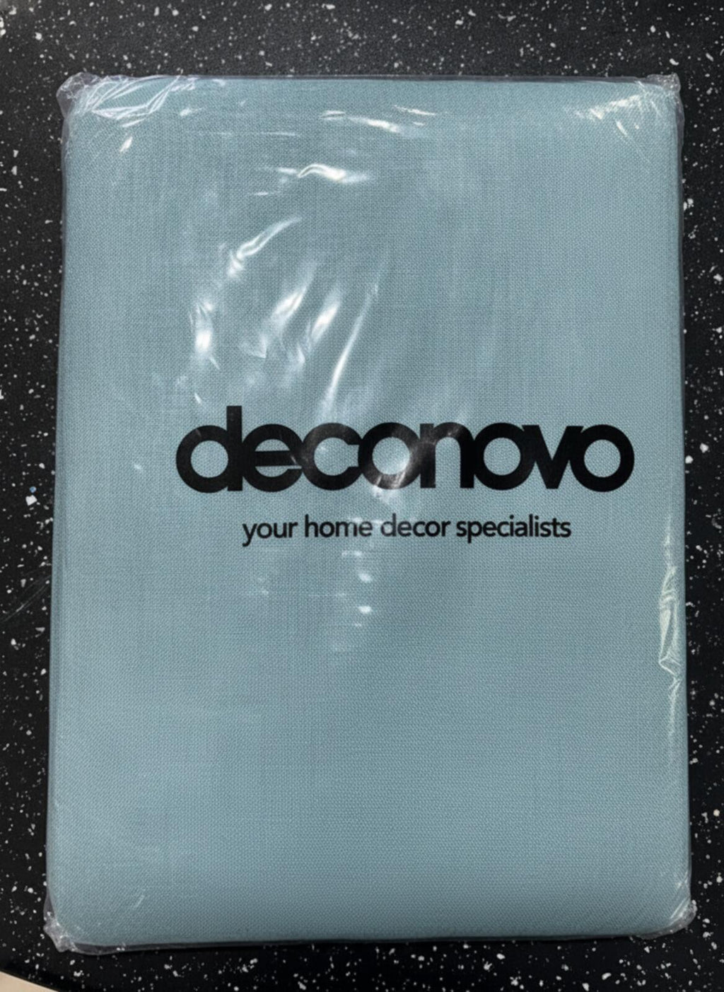Faux Linen Blackout Curtains in Turquoise 46Wx72L