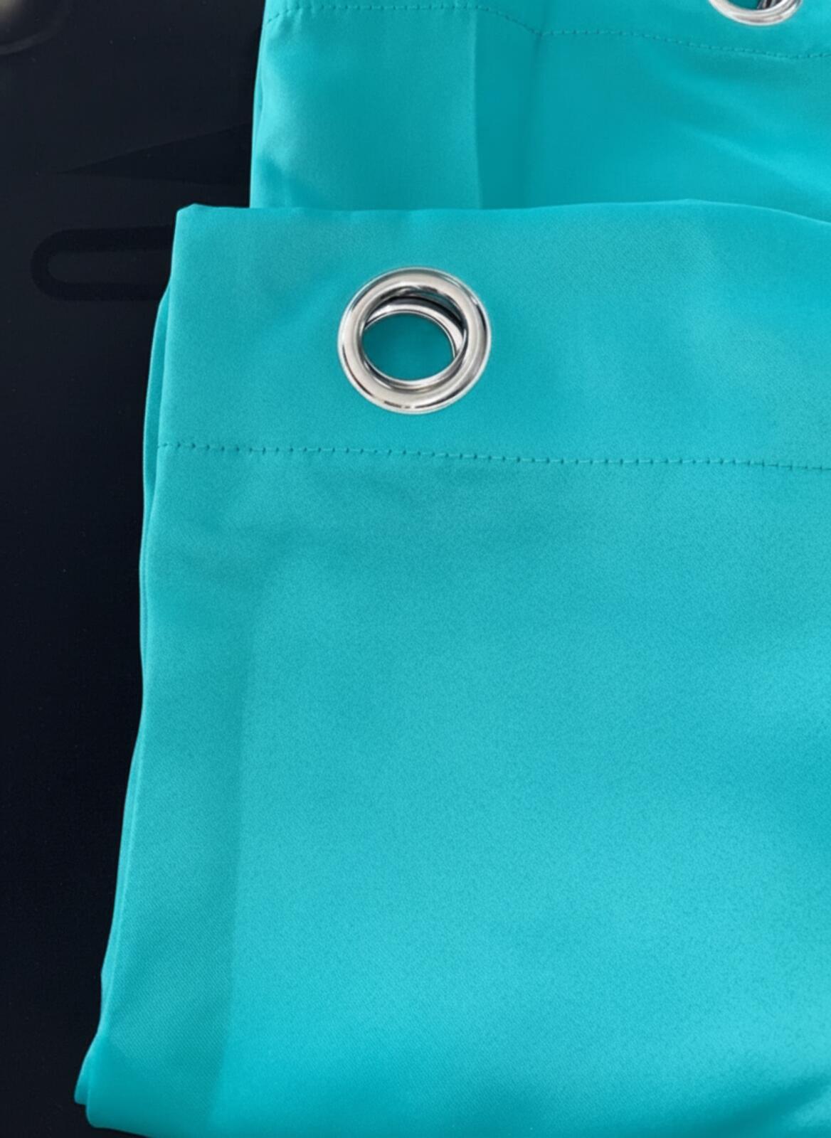 Turquoise Blackout Curtains 2 Panels each 90Wx54L inches