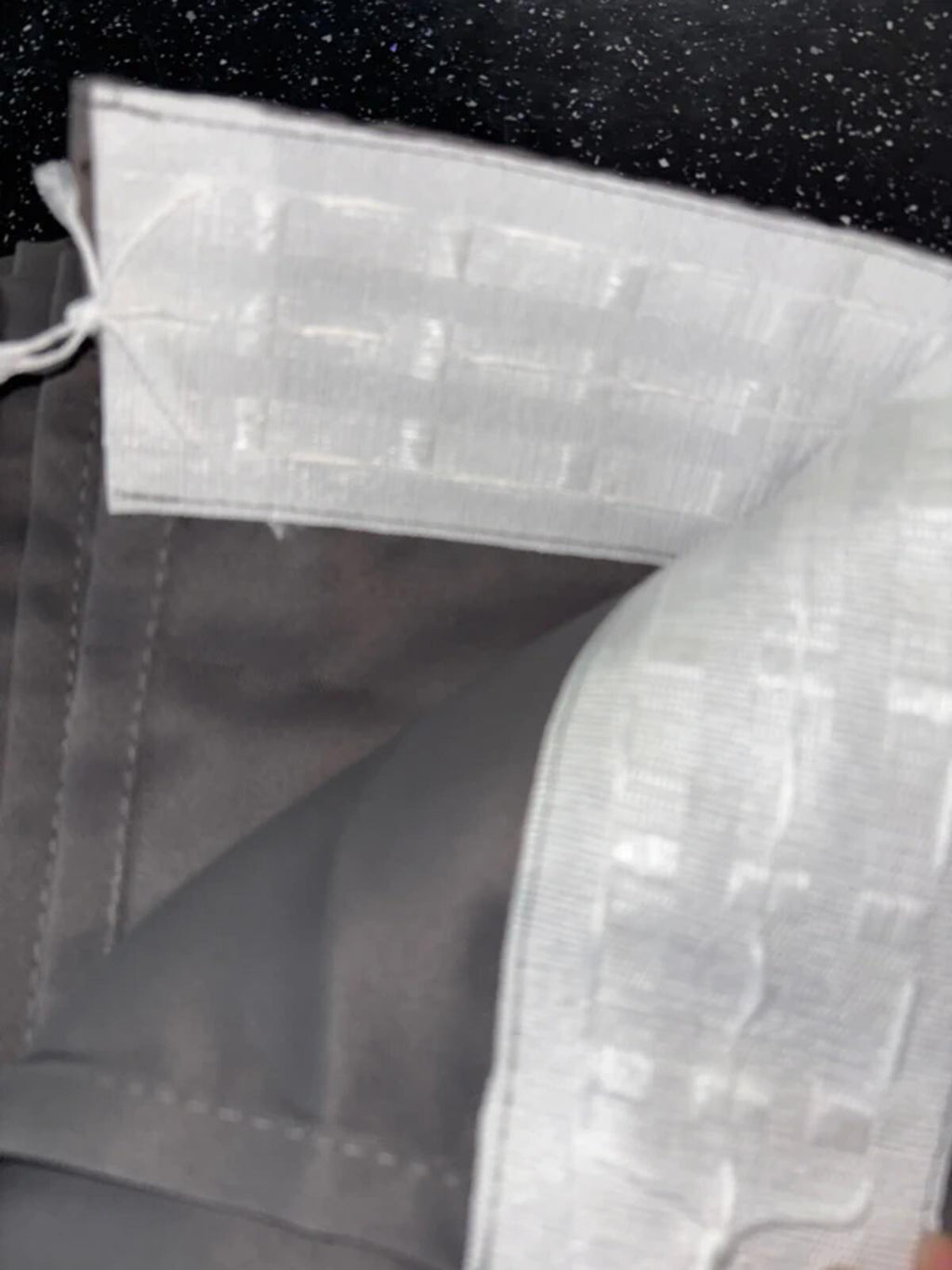 Pair of Grey pencil pleat blackout Curtains 46x54L inches