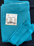 Teal Pencil Pleat curtains 66Wx90L inches - 1 pair