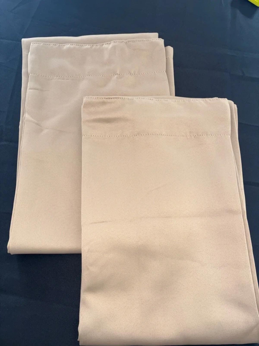 Taupe Pencil pleat Curtains 46Wx72L