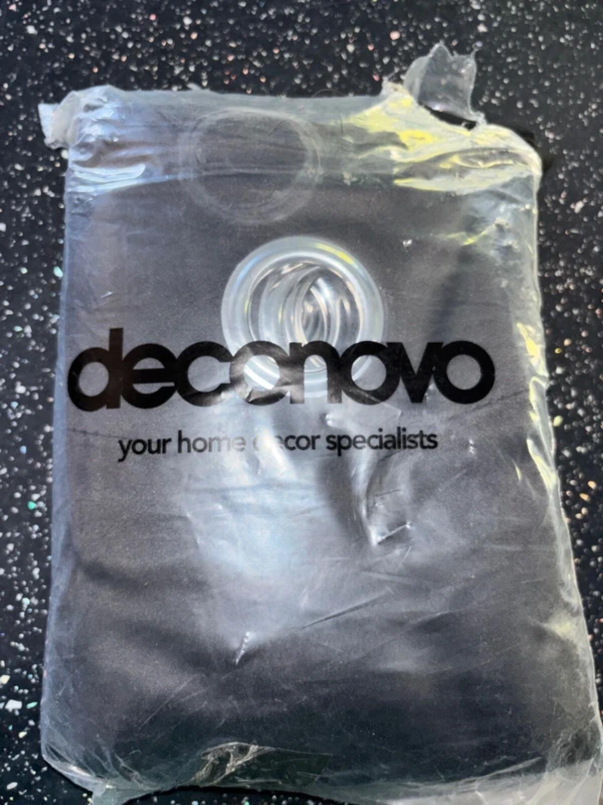 Deconovo Solid Blackout Curtain Eyelet W55 x L95 Inch Black 1 Panel