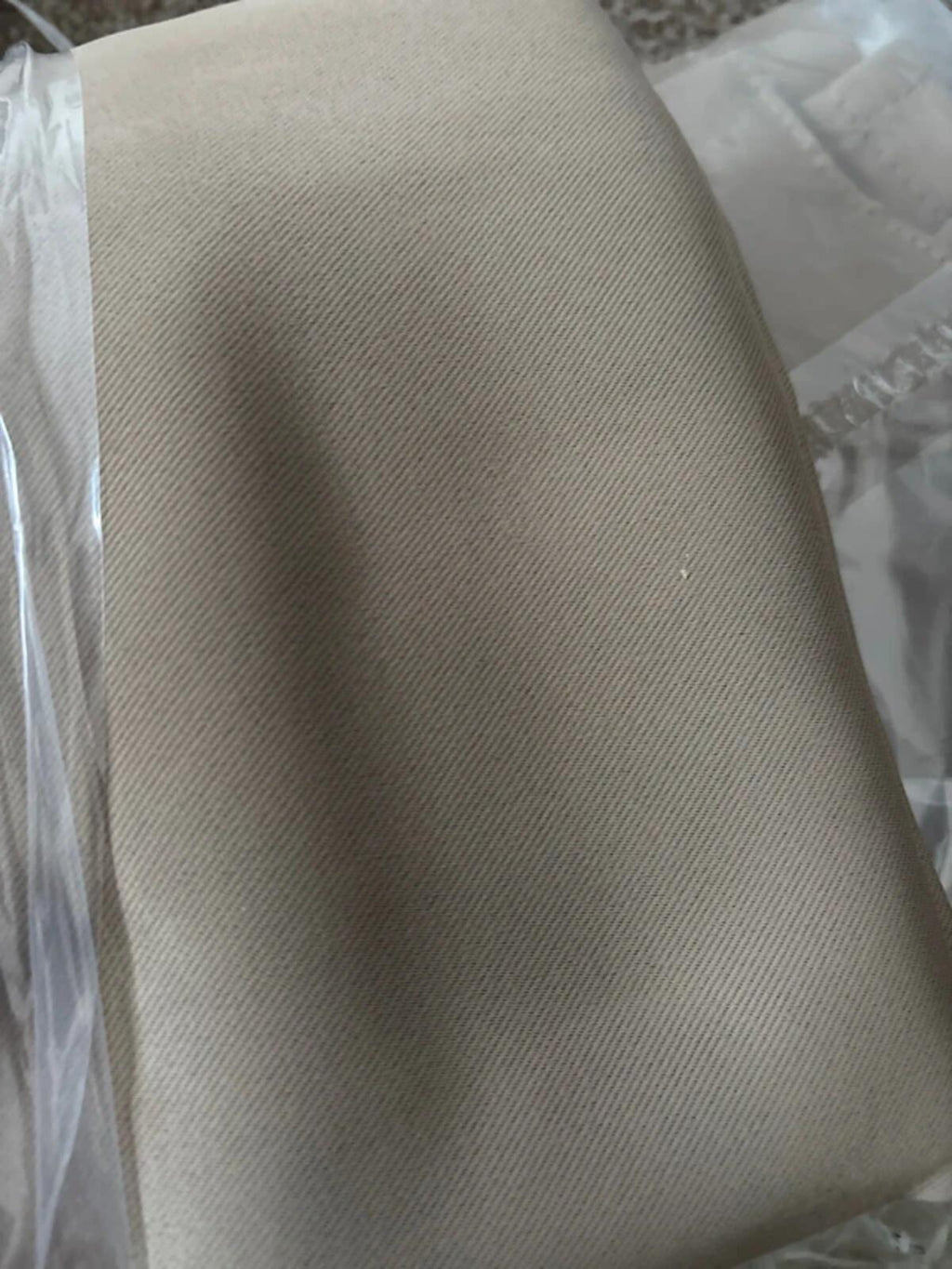 Pair of Pencil Pleat mocha Curtains 46x54L