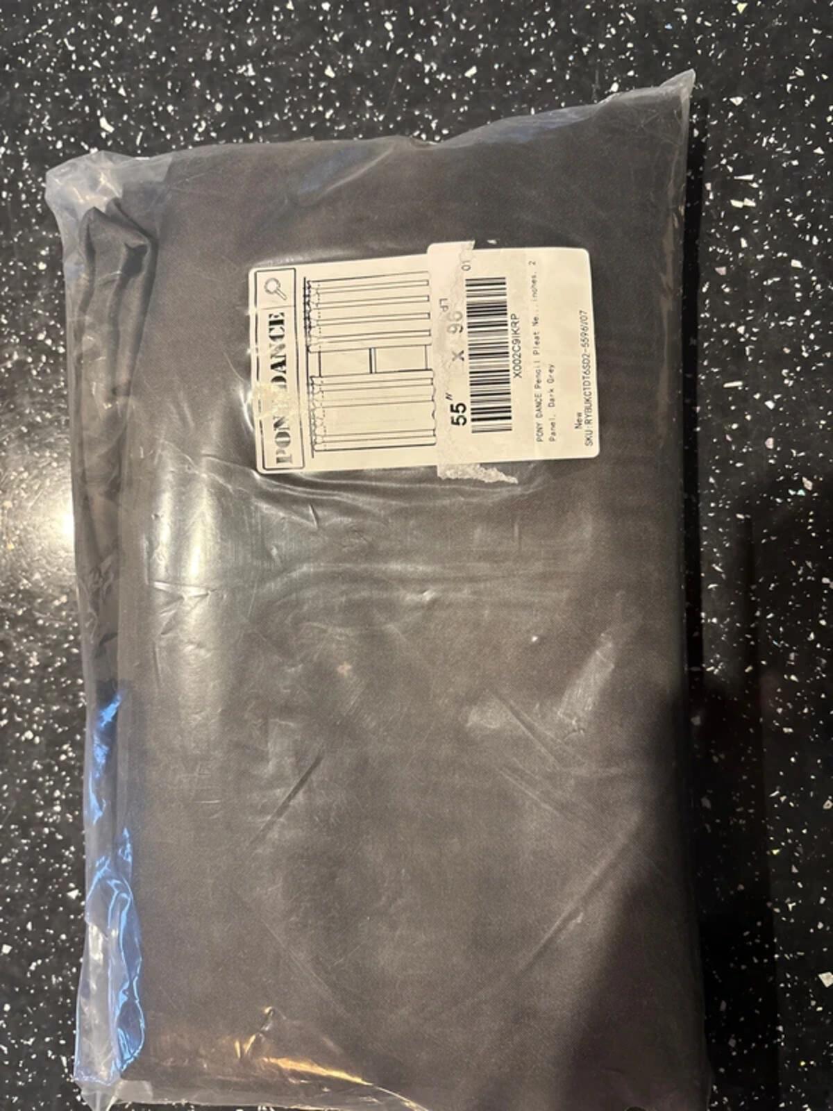 Dark Grey Net Curtains Semi Transparent Voile Panels – 55x96 inches