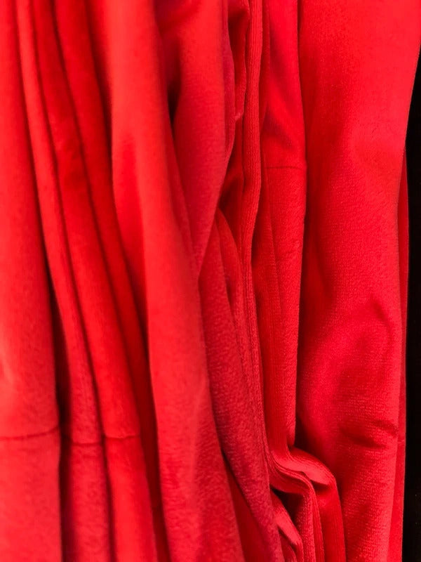 Luxurious Red Velvet Curtains 90Wx90L x 2 inches rrp£72