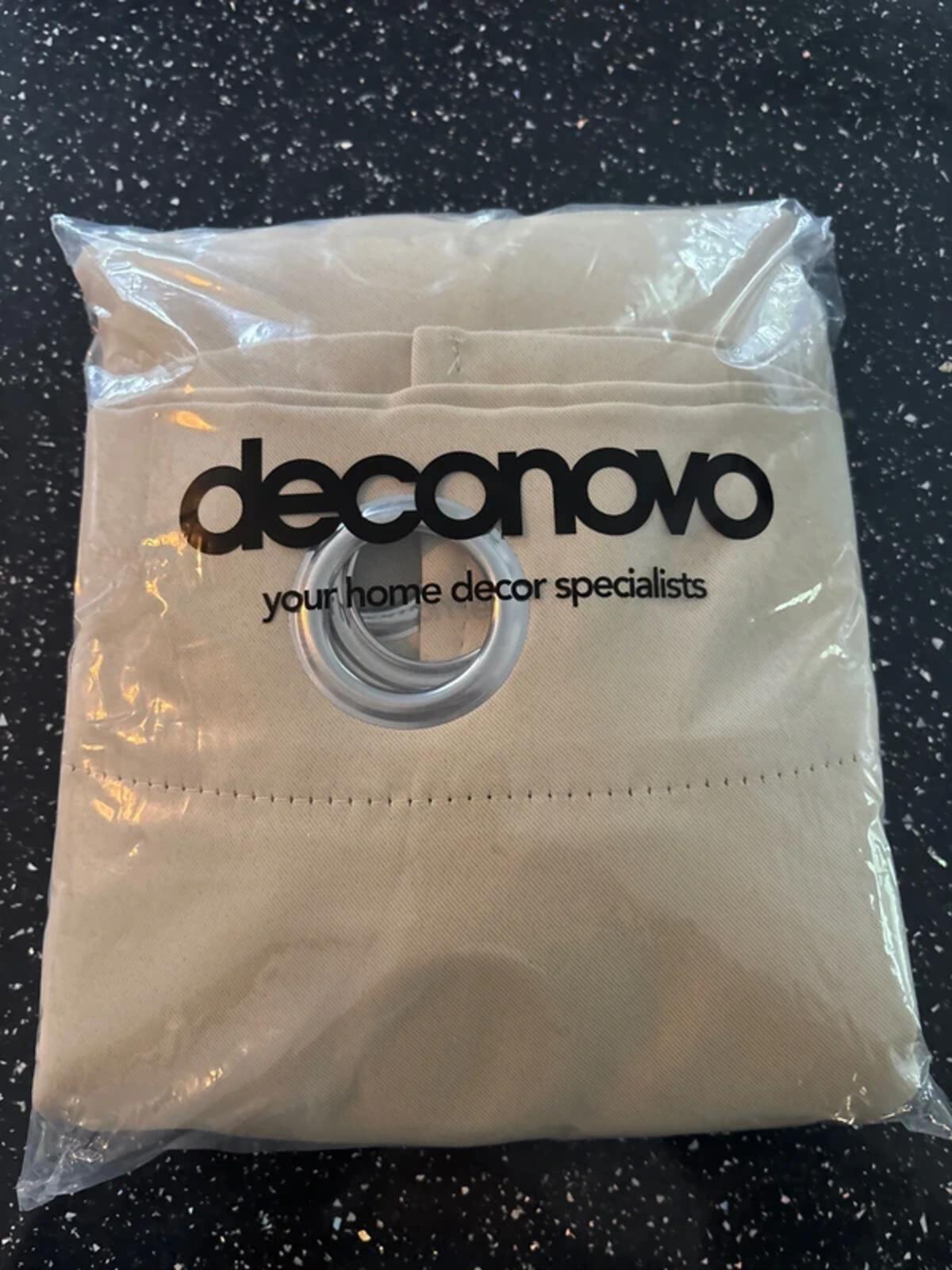Deconovo Eyelet Curtains Thermal Insulated Blackout Curtains Beige 42Wx 54L Inch 2 Panels