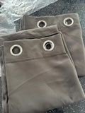 Blackout Thermal Eyelet Curtains – Grey  66Wx63L 2 panels