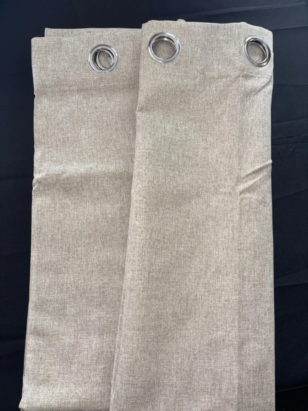Deconovo 💯 Blackout Curtains Faux Linen pale Khaki W66 x L54 Inch One Pair